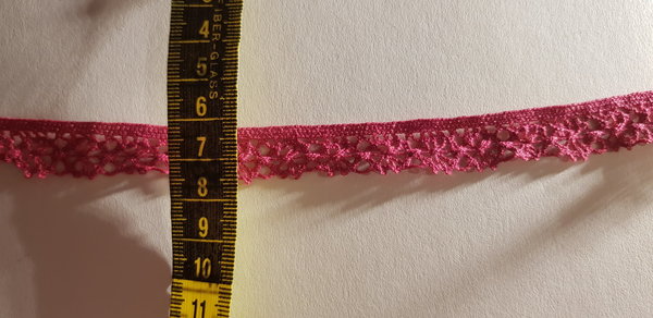 Häkelspitze pink 1,5cm breit