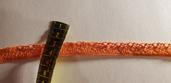 Häkelspitze orange 1,5cm breit
